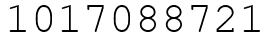 Число 1017088721.