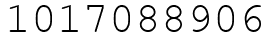 Число 1017088906.