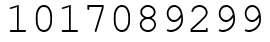 Число 1017089299.