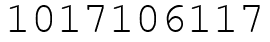 Число 1017106117.