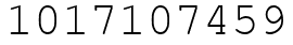 Число 1017107459.