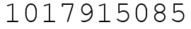 Число 1017915085.