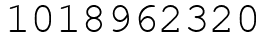 Число 1018962320.