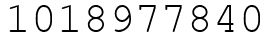 Число 1018977840.