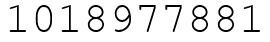 Число 1018977881.