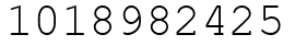 Число 1018982425.