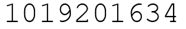 Число 1019201634.