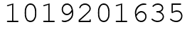 Число 1019201635.