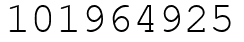 Число 101964925.