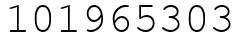 Число 101965303.