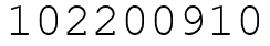 Число 102200910.