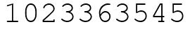 Число 1023363545.