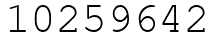Число 10259642.
