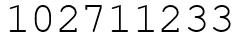 Число 102711233.