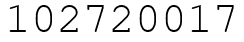 Число 102720017.