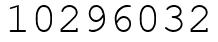 Число 10296032.