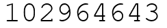 Число 102964643.