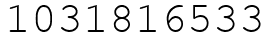 Число 1031816533.