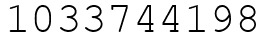Число 1033744198.