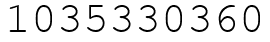 Число 1035330360.
