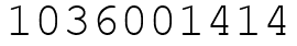 Число 1036001414.