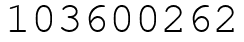 Число 103600262.