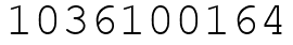 Число 1036100164.