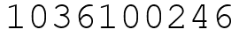 Число 1036100246.