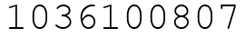 Число 1036100807.