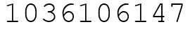 Число 1036106147.