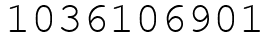 Число 1036106901.