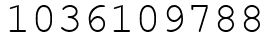 Число 1036109788.