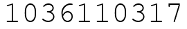 Число 1036110317.