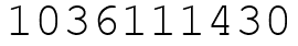 Число 1036111430.