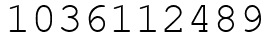 Число 1036112489.
