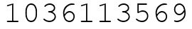 Число 1036113569.