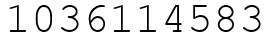 Число 1036114583.