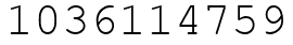 Число 1036114759.
