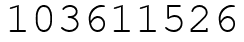 Число 103611526.