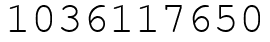 Число 1036117650.