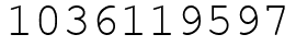 Число 1036119597.