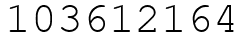 Число 103612164.