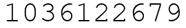 Число 1036122679.