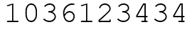 Число 1036123434.