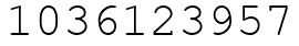 Число 1036123957.