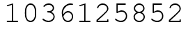 Число 1036125852.