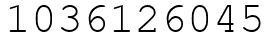 Число 1036126045.