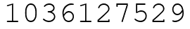 Число 1036127529.