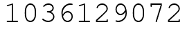 Число 1036129072.