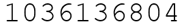 Число 1036136804.